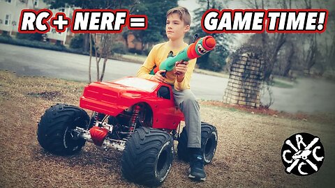 Huge RC Car + Nerf = GAME TIME