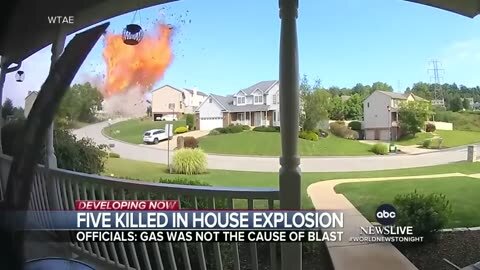 Moment of deadly house explosion in US