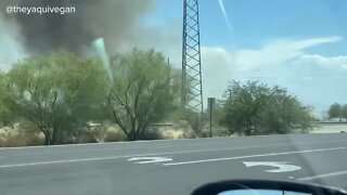 Brush fire south of Tucson Airport