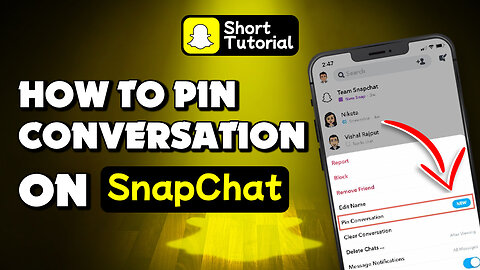 How to pin conversation on snapchat