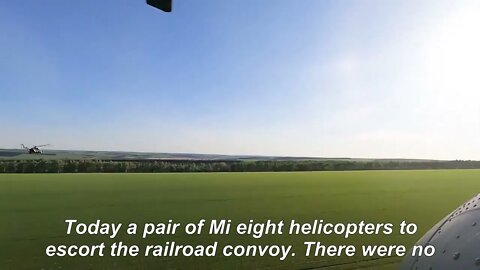 Mi-8 Helicopters Escort & Cover From The Air While From The Ground The "Pantsir-S" Covers Them