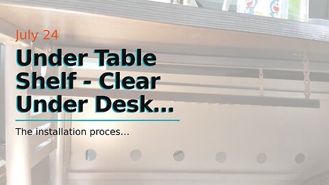 Under Table Shelf - Clear Under Desk Shelf for Laptop, PC,Mac Mini, Computer, and Gadget. Under...