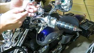 changing clutch, brake levers on a motorcycle