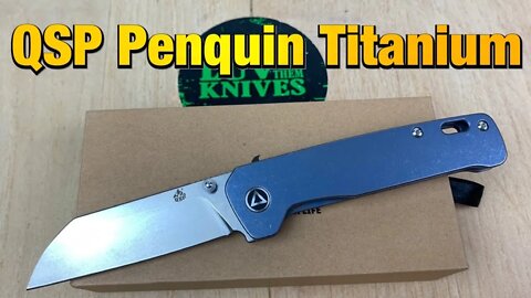 QSP Penguin titanium frame lock / includes disassembly/ the Penguin get dressed up !