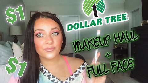 FULL FACE OF ONLY DOLLAR TREE MAKEUP! NOTHING OVER $1!