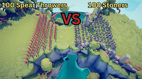 100 Spear Throwers Versus 100 Stoners || Totally Accurate Battle Simulator