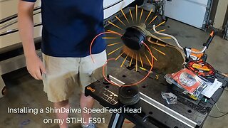 Installing a ShinDaiwa SpeedFeed Head on my STIHL FS91 #weedeater