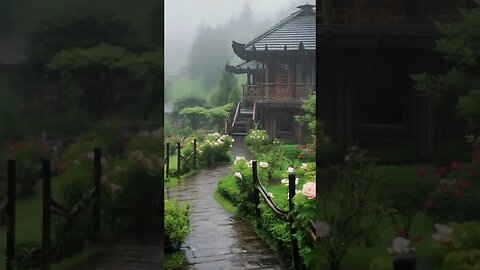 山间自然雨声助眠：宁静雨声冥想，快速放松，深度睡眠，身心平衡#BGM#shorts #shortvideo #rainsounds #sleepmusic #rain #sleep