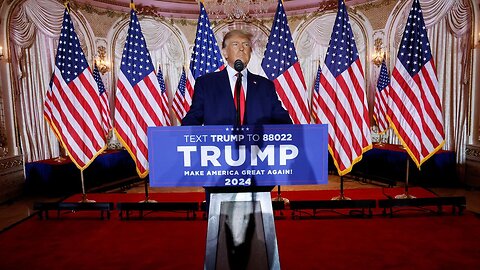 Donald J. Trump officially announces his candidacy for the 2024 presidential election, EPIC moment