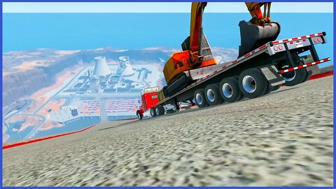 IMPOSSIBLE Descent, Trucks try Stunt #346 – BeamNG Drive