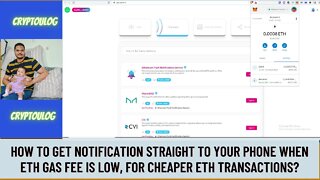 How To Get Notification Straight To Your Phone When ETH Gas Fee Is Low, For Cheaper ETH Transactions