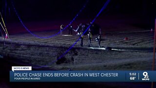 Driver crashes after police chase in West Chester