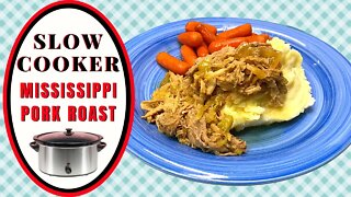 MISSISSIPPI PORK ROAST SLOW COOKER MEAL IDEA! FREEZER MEAL COMPATIBLE!!