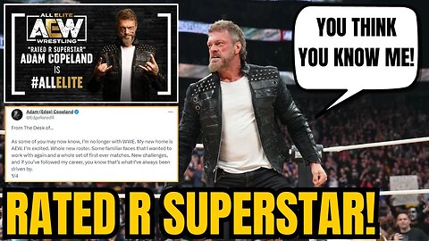 Adam Copeland aka Edge DEBUTS at AEW Wrestledream! Rated R Superstar Releases EMOTIONAL WWE Comments