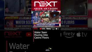 Water Seen Pouring Into Casino Floors #shorts #vegas #lasvegas