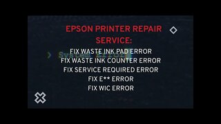 Epson EcoTank Series waste ink pads resets ET 2711
