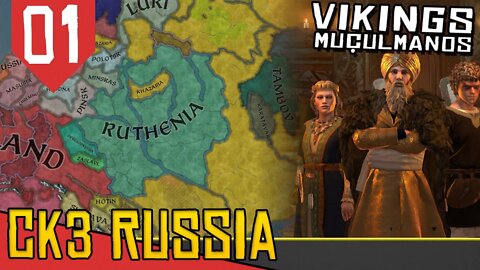 VIKINGS MUÇULMANOS DOMINANDO A RUSSIA! - CK3 3 Vikings Muçulmanos #01 [Gameplay Português PT-BR]