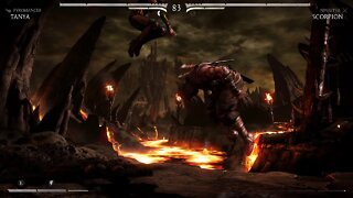 Mortal Kombat X: Tanya (Pyromancer) va Scorpion (Ninjutsu) - 1440p No Commentary