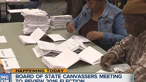 Board of State Canvassers meeting to review 2016 election