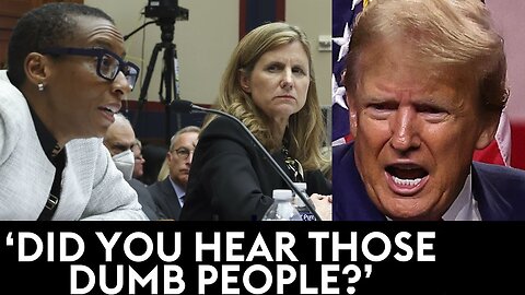 "Did you hear those dumb people?" Donald Trump warns universities -12.17.2023