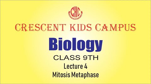 Biology 9th Lecture 4 Mitosis Metaphase