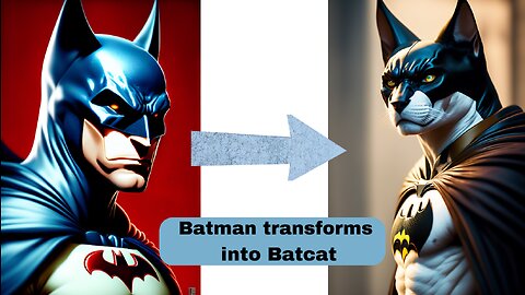 Batman transforms into Batcat