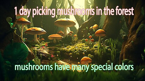 1 day picking mushrooms in the forest 1- mushrooms have many special colors - nature