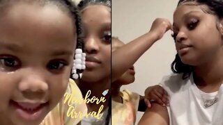 Dababy's Daughter Serenity Applies Mommy's Makeup! 💄