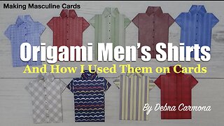 Origami Men's Shirt for Greetig Cards