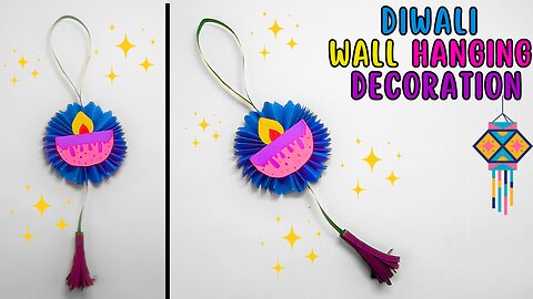 DIY Diwali Paper Diya Wall Hanging Decoration | Easy Diwali Decoration Craft Ideas