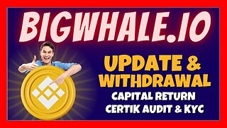 BigWhale.io Update 🚀 0.8% to 2% Daily 🏆 Withdrawal Time, But ...This Happened 🤯⏺