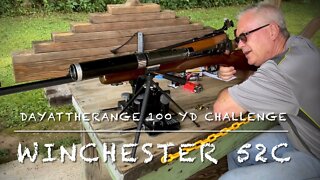 @Dayattherange 100 yard open sight challenge with my Winchester 52c and Geco match ammo