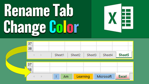 How to Rename and Change Tab Color in Excel Easy
