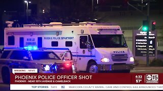 Phoenix police officer shot near 15th Avenue and Camelback Road