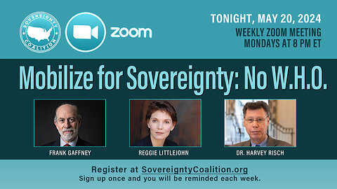 Dr. Harvey Risch, Reggie Littlejohn and Frank Gaffney оn Zoom | Mobilize for Sovereignty: No WHO