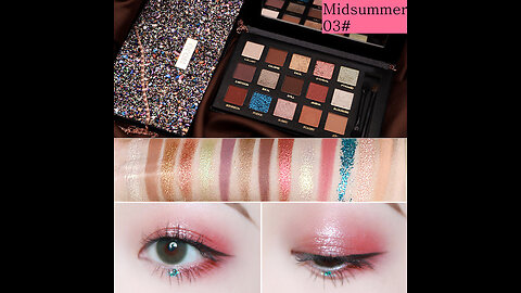 All in One Makeup Kit,12 Colors Nude Shimmer Eyeshadow Palette, Waterproof Black Eyeliner Penci...