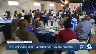 Haitian community leaders criticizing flights