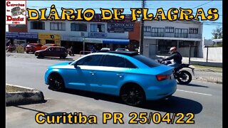 25/04/22 Diário de Flagras Carrões do Dudu Curitiba PR BRASIL - Audi A3 azul fosco Cars Brazil