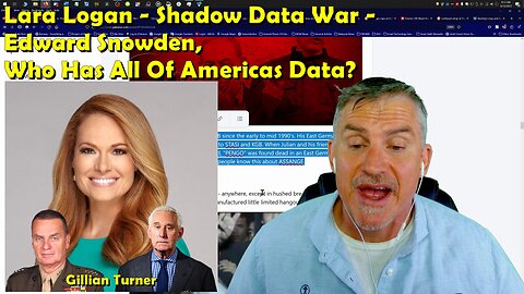 Patreon Video 7 - Lara Logan - Shadow Data War - Edward Snowden, Who Has All Of Americas Data