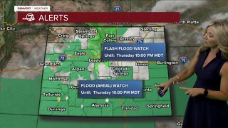Flooding rain, hail possible across Colorado Thursday afternoon; threat of flash floods in burn scars