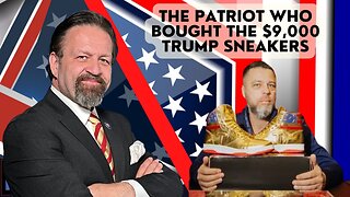 The Patriot who bought the $9,000 Trump sneakers. Roman Sharf with Sebastian Gorka on AMERICA First