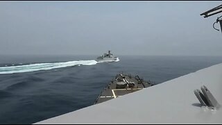 Chinese Navy Ship Cuts Off U.S Destroyer In Taiwan Strait