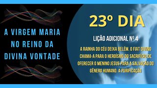 23º Dia | Livro "A Virgem Maria no Reino da Divina Vontade" - 4ª Lição Adicional #litcatolica