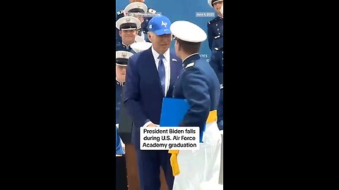 President Biden falls during US Airforce academy graduation