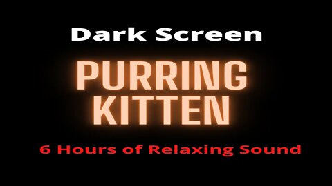 Kitten Purring for Rest, Relaxation and Sleep - 6 Hours #sleep #relax