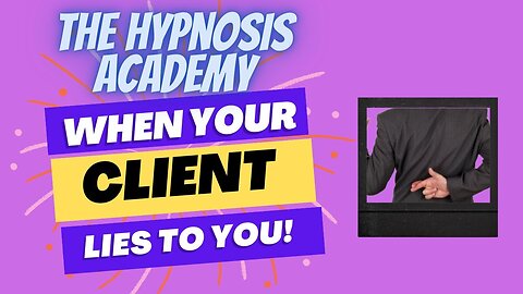 SPOTTING a LIAR The Hypnosis Academy #therapy #alternative #NLP #healing #energy #hypnotherapy