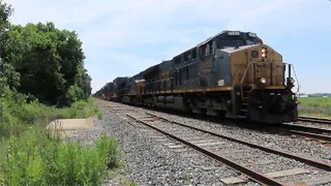 CSX I135 Intermodal Train Part 2 From Sterling, Ohio July 1, 2022