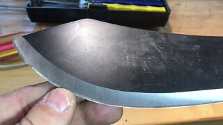 Sharpening a machete