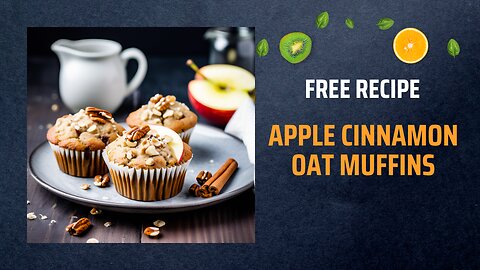 Free Apple Cinnamon Oat Muffins Recipe 🍎🧁Free Ebooks +Healing Frequency🎵