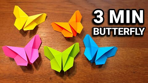 How To Make an Easy Origami Butterfly | In 3 Minutes!